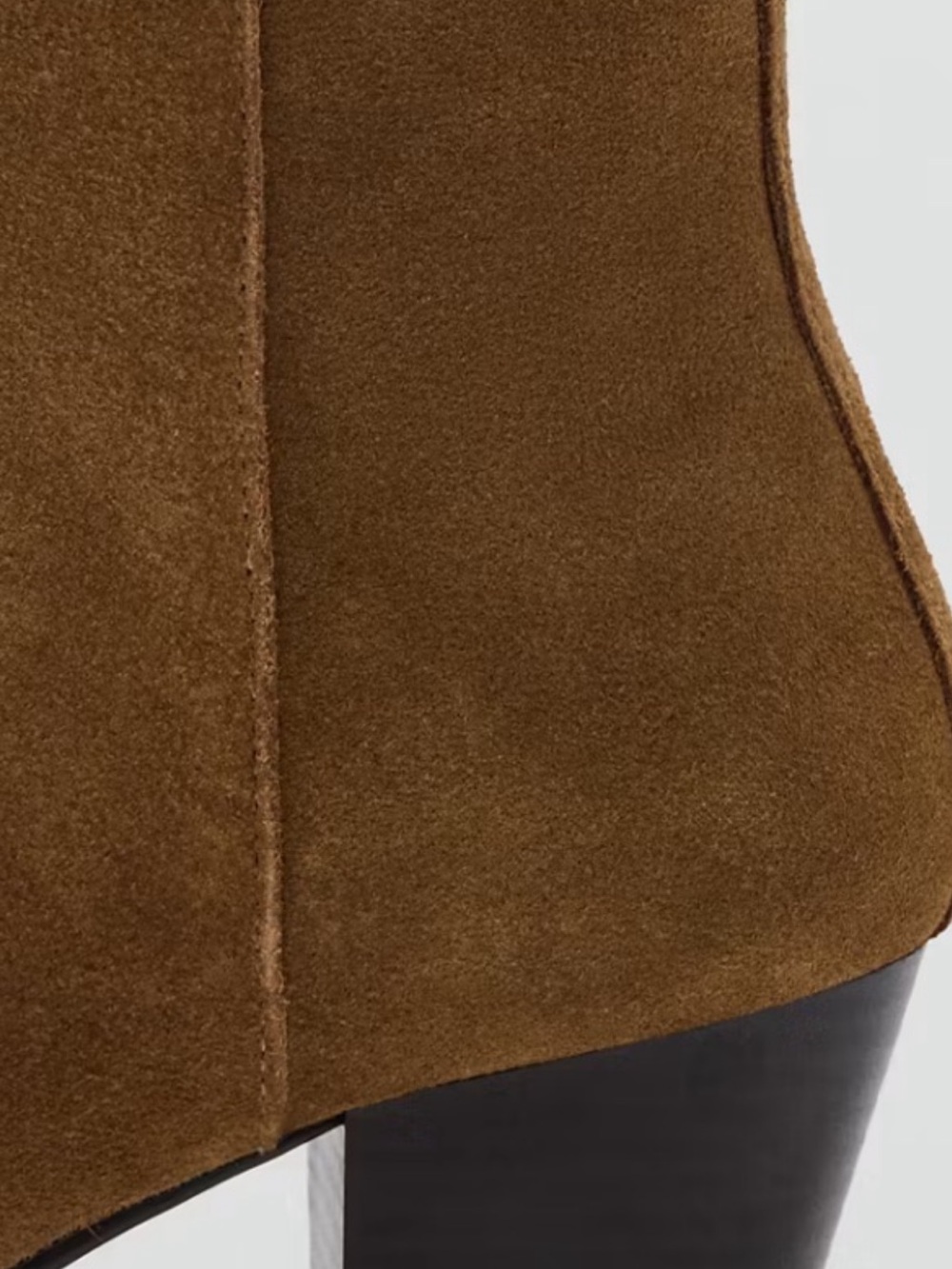 Mango Suede Ankle Pointed Toe Boots in Tobacco Brown - Picture 5 of 8
